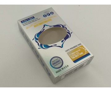 KH001 silver card paper box frosty UV printing emboss logo cosmetic box