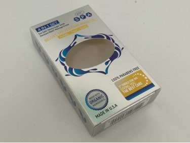 KH001 silver card paper box frosty UV printing emboss logo cosmetic box