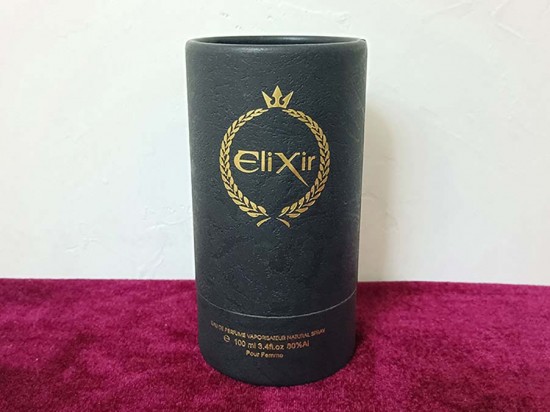 YT001 tube box cylinder box special paper hotstamp EVA tray with velvet perfume box