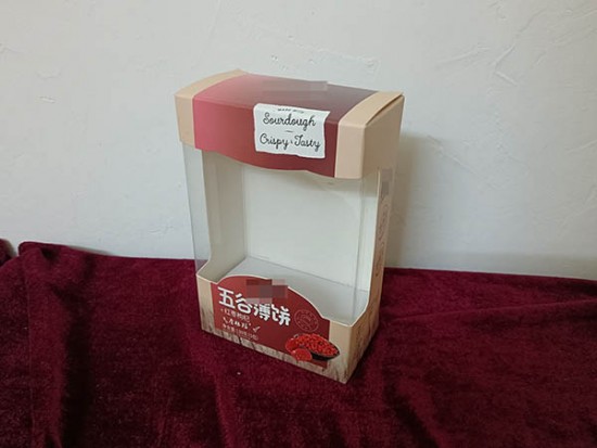 KH002 white card folding cardboard box PVC window paper tray emboss food box KH002 white card folding cardboard box PVC window paper tray emboss food box