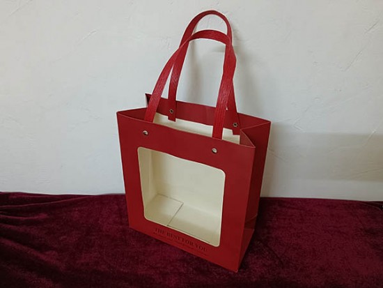 HB002 paper bag hand bag with PVC window hotstamp gift bag HB002 paper bag hand bag with PVC window hotstamp gift bag