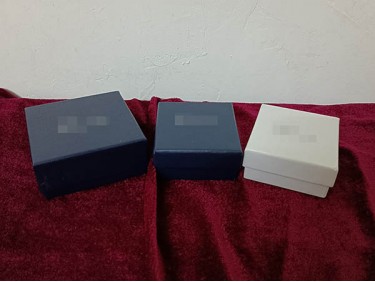 TD006 lid and base box rigid box special paper hotstamp sponge tray with velvet jewelry box